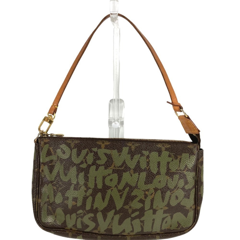 LOUIS VUITTON Authentic Brown Monogram Canvas Pochette Shoulder Bag